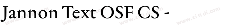 Jannon Text OSF CS 字体转换